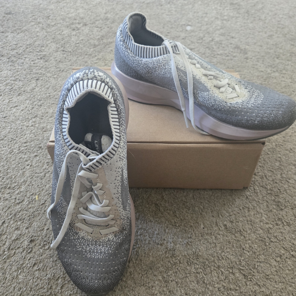 DNA Couture Gray Sneakers with Breathable Knit Design